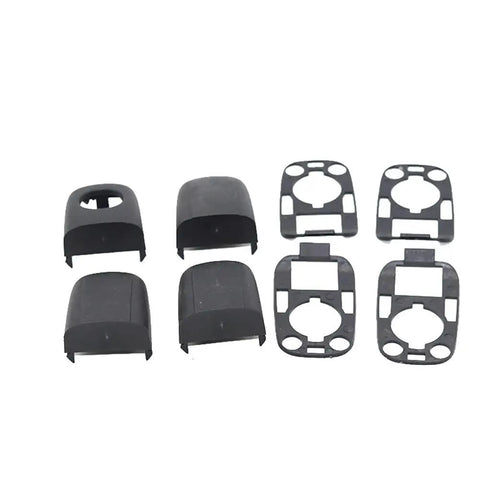 Sleek Car Door Handle End Cap Trim Kit With Stopper 9101AA For Peugeot 307 C2 C3 Models Looks Awesome And Snaps On Easy To Upgrade Your Ride Stylishly, black plastic caps and trim plates