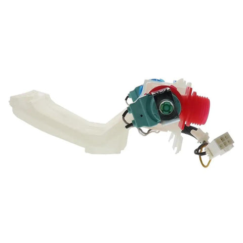 Washer Water Inlet Valve Assembly With Built In Thermistor And Vacuum Breaker 6 Pin Wire Real Time Temperature Sensing And Auto Inlet Flow Control For Smooth Laundry Sessions, side view