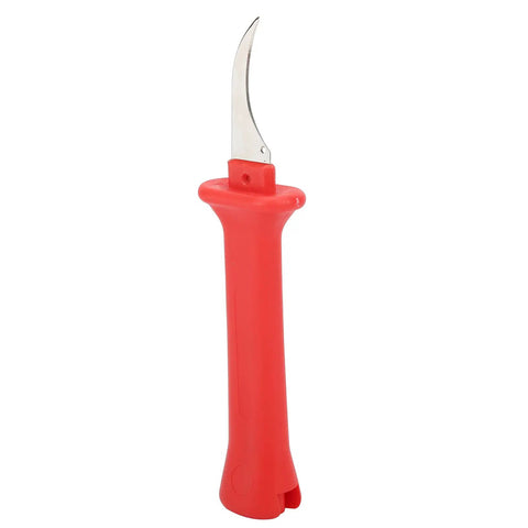 Premium 33HS High Carbon Steel Curved Blade Cable Stripping Knife With Ergonomic Insulated Handle and Protective Scabbard