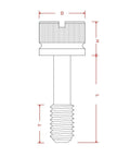 Built Tough Stainless Steel M3 Captive Shoulder Screws With Slotted Head And Rock Solid Spin In Clinch Bolt Setup For Hassle Free Panel Assembly And Secure Grip (8 Pack) dimensions diagram.