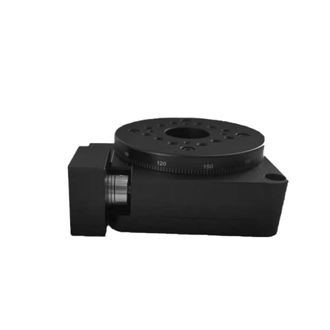 Premium Electric Rotary Stage With Hollow Shaft, compact frame, precise indexing for automatic workbench setups.