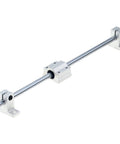 Two Piece 10mm By 700mm Case Hardened Chrome Plated Linear Motion Rods For 3D Printers CNC DIY Projects Ultra Smooth Ground Finish Mirror Polished Surface H8 Tolerance Reliable Guide Shafts set with bearing block