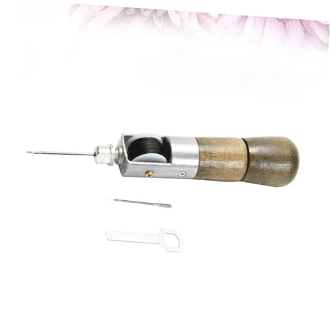 Leather Stitching Machine Hand Sewing Tool For DIY Crafts Handy And Pro Grade Portable Leather Sewing Device with wood handle