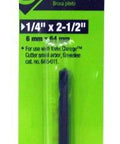 Greenlee 645-001 Kwik Change Cutter pilot drill bit, front view in blister pack, 1/4 in x 2-1/2 in for stainless steel
