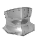 Medieval Bevor Neck Guard Armor for Cosplay and LARP, Durable 18 Gauge Steel Neck Armor with Silver Finish