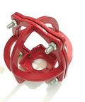 Heavy Duty Stainless Steel Fire Sprinkler Protection Cage Bracket for DN15 and DN20 Sprinkler Heads featuring a red hex head design.
