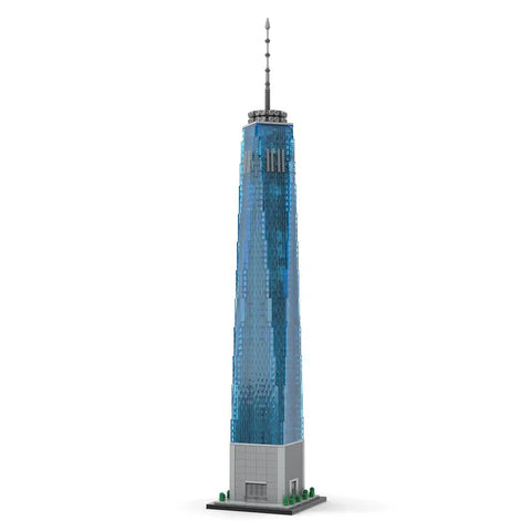 World Trade Center Building Blocks Set Scale 1 To 800 Collectible Architecture Model For Display 3153 Premium Pieces Authorized SPBrix Design Great Gift For Building Fans And Collectors, ABS model