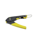 Compact F Connector Compression Crimper For DIY Cable Installations With Fixed Plunger Spring Return Comfort Grips