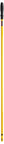 Professional Grade 58 Inch Yellow Quick Connect Straight Mop Handle For Industrial Janitorial Floors lightweight design with black grip.