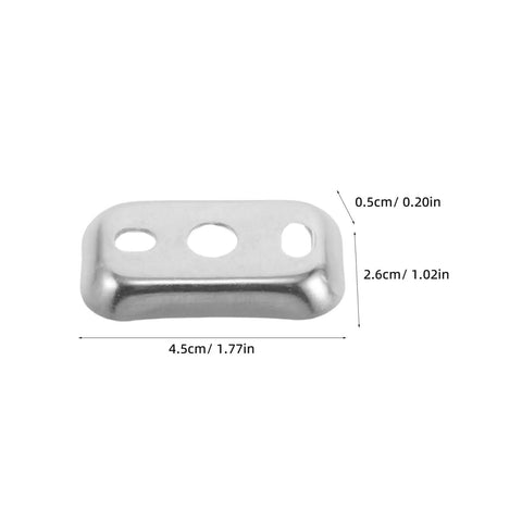 Stainless Steel Towel Bar Mounting Hardware Set With 45x26mm Backing Plates showing single base plate dimensions for installation