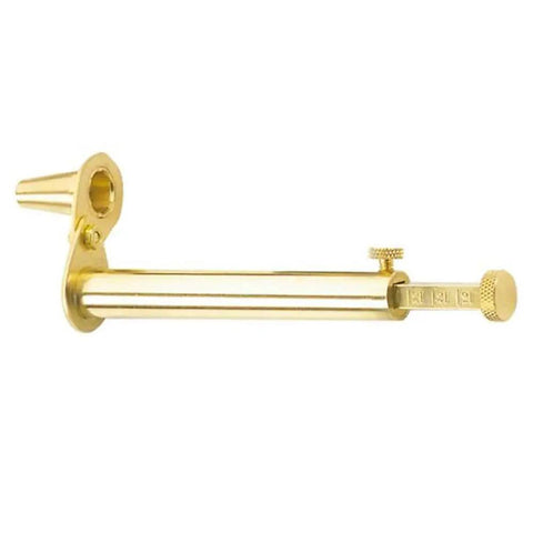 Adjustable Brass Powder Measure For Muzzleloading With Static Free Construction And Swivel Funnel Delivers About 120 Grains Of Black Powder
