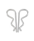 10-Piece R Shaped Spring Cotter Pins Heavy-Duty Zinc Plated Steel Fastener Kit Retaining Wire Hair Pin For Hitch Pins M3.5x75mm