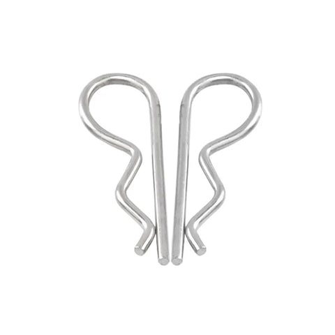 10-Piece R Shaped Spring Cotter Pins Heavy-Duty Zinc Plated Steel Fastener Kit Retaining Wire Hair Pin For Hitch Pins M3.5x75mm