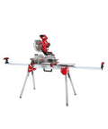 Ultra Portable Aluminum Folding Miter Saw Stand With Universal Mounting Brackets, Tough Enough For 500 Lbs, Extends To 100 Inches