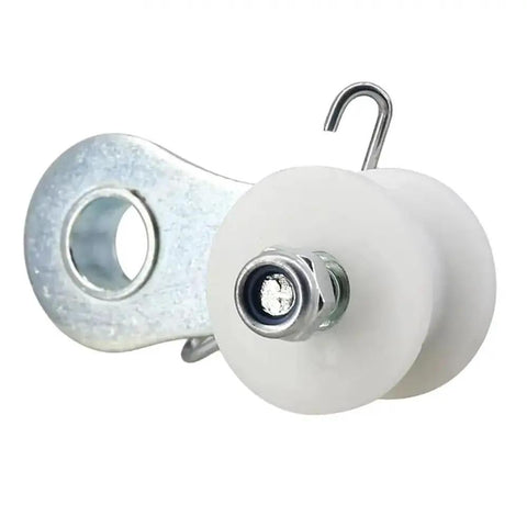 Heavy Duty Chain Tensioner Kit With Spring Roller And Guide Adjuster Pulley For Dirt Pit Bike Mini Moto ATV Quad Scooter Motor To Keep Your Ride Smooth And Tight Without Any Sagging Or Slippage, white roller