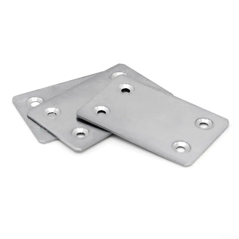 Heavy Duty Stainless Steel Corner Brackets For Furniture Repair, L Shape Mending Plates With Four Pre Drilled Holes, 3 Pack, 60x38mm