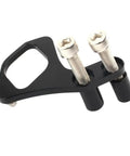 Hot Rod Ready Motorcycle Ignition Key Relocation Bracket Mounting Setup Kit Fits Perfectly On Bonneville T100 SE Scrambler Thruxton Models From 2001 To 2015 Level Up Your Ride Game With This Badass Durable Steel Part. black steel ignition key relocation bracket with mounting bolts for motorcycle