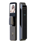 Hassle Free Smart Door Lock With Rock Solid Fingerprint Recognition And Swipe Card Keyless Entry Smooth Brushed Steel Look, sleek modern design