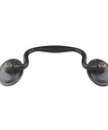 4 Pack Antique Iron Black Drawer Pulls Droop Bail Handles for Kitchen Cabinets and Furniture Doors 102mm Center To Center