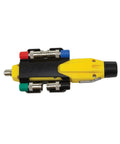 Explorer 2 Coax Test Kit With Cable Tester Wire Tracer Coax Mapper And Remotes, shows compact yellow device with connectors