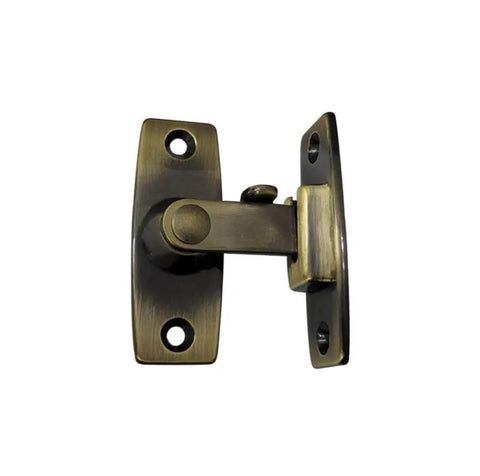 Beefy 2.5 Inch Forged Solid Brass Door Latch 1 Pack For 90 Degree Right Angle Doors And Windows, Antique Brass Finish