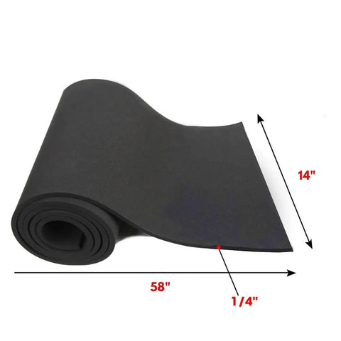 No Sweat Neoprene Closed Cell Foam Roll For Cosplay Armor And Workshop Soundproofing Quick Trim Non Adhesive Rubber Cushion 14x58 inches.