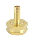 Three Eighths Inch Barb To Three Quarters Inch GHT Female Garden Hose Adapter Heavy Duty Brass Connectors