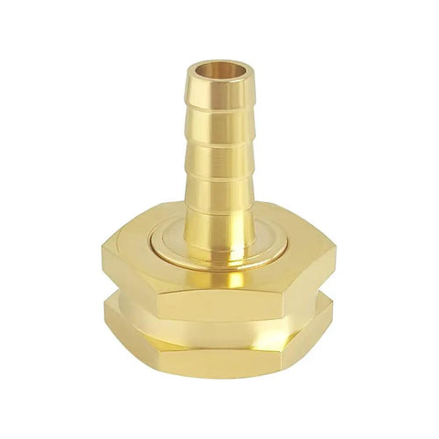 Three Eighths Inch Barb To Three Quarters Inch GHT Female Garden Hose Adapter Heavy Duty Brass Connectors