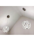 Ace 16 Light Led Pendant Light With Slick Polished Chrome Finish And Top Shelf Solid Aluminum Build For Modern Contemporary Hanging Ceiling Fixture visible from below, showcasing bold design.