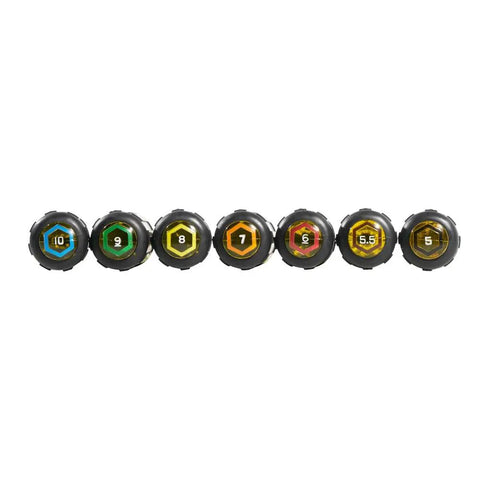 Top view of Metric Nut Driver Set 5mm 5.5mm 6mm 7mm 8mm 9mm 10mm With Pass Through Hollow Shafts displayed in a line