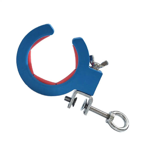 Blue cable tray roller for easy wire pulling with adjustable pulley system, shown with screws for two pack blue cable wire threading tool.
