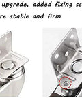 2 Inch TPE Rubber Caster Wheels With 360 Swivel Rollers And Safety Brakes upgraded base plate with added fixing screws for stability.