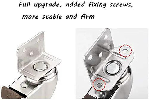 2 Inch TPE Rubber Caster Wheels With 360 Swivel Rollers And Safety Brakes upgraded base plate with added fixing screws for stability.