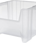 Stak-N-Store Stackable Storage Bins 2-Pack Heavy Duty Open Front Plastic Organizer For Tools Shelves Closet And Garage Organization