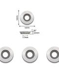 Ten Pack 16mm Round Carbide Inserts For Woodturning Lathe Finisher Tools R16x3mm 30 Degree Cutting 3mm Thick With Countersunk Hole Fits Ci0 Full Size And Pro Series Easy Finishers diagram and inserts.
