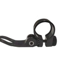 Side view of 28.6mm Bike Seat Post Clamp For 25.4mm Post Aluminum Quick Release Clamp For Aluminum Frames Built For Easy On The Fly Adjustments And Rugged Reliability.