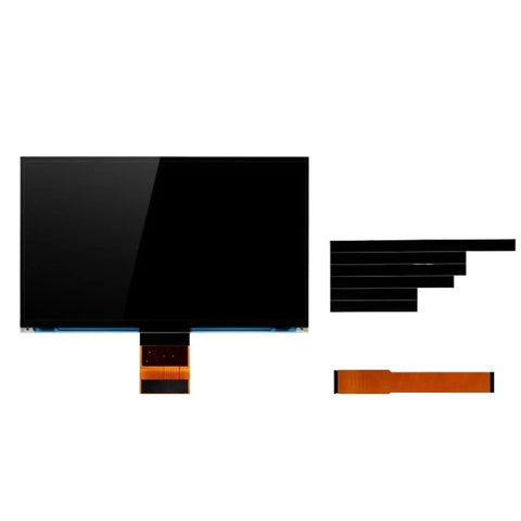 Heavy Duty 10.1 Inch 12K Monochrome LCD Screen Replacement For 3D Resin Printers with connector and display parts.