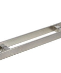 Dope 12 Inch Push Pull Door Handle In Brushed Nickel Satin Finish For Glass And Metal Doors Modern Stainless Steel Pull Bar For Commercial Front Doors Home Office Barn Entrances Rectangular Flat Design, 12-inch brushed nickel pull bar