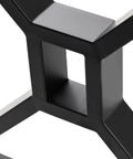 Close-up of reinforced triangular frame on Beefy Industrial Metal Table Legs Set Of 2 For Heavy Duty Desks And Furniture, 28 Inch Tall, Alloy Steel