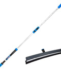 Lock-On 22 Inch Curved AquaDozer Floor Squeegee With Ez Extend Pro Telescopic Pole and rubber edge, shown in detached form.