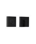 Square Deadbolt Matte Black Single Cylinder Lock For Front Door Keyed On One Side With Inside Turn Lock Easy Screwdriver Install Modern Sleek Exterior Security Upgrade For Home Front Entry