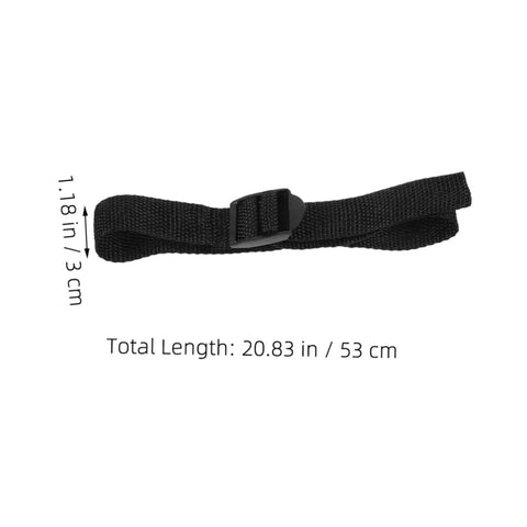 Adjustable Lawn Aerator Shoes Straps, black strap with buckle, 20.83 in/53 cm, for Spiked Sandals, Garden Care Tool