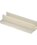 M 6221 Sliding Shower Door Bottom Guide For Tub Enclosures, Five Eighths Inch Channel, White Plastic Construction With Easy Dual Adhesive Tape Installation, Keeps Sliding Panels Centered In Tracks, Single Pack, bottom view