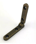 Open bronze zinc alloy hinge, 30x30mm, for boxes, showing 95° angle detail for 10Pcs Zinc Alloy Furniture Hinges 30x30mm 95 Degree Opening With Screws For Jewelry Boxes Watch Boxes Tea Boxes And Small Cases Durable Home DIY Hardware.