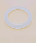 Espresso Machine Brew Head Gasket Replacement Seal For EM-100 EM-200, shown flat and circular, made of durable silicone for easy installation.