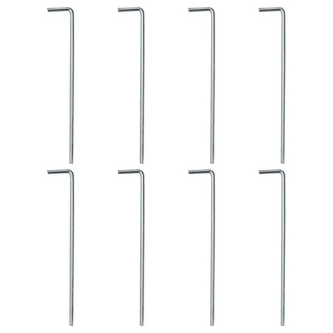 Set of 8 metal stakes for Heavy Duty Steel BBQ Gazebo Canopy With Weather Resistant Fabric 84.6 By 59.1 By 86.6 Inches Anthracite Outdoor Patio Cover