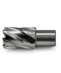 JESTUOUS annular cutter with 1-inch cutting diameter and 3/4-inch Weldon shank, HSS, side view