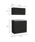 No Sweat Black Kitchen Cabinet Set Includes Superior Plus Low Modules Packed With Sleek Countertops For Maximum Casual Storage Across Your Entire Home Setup, featuring dimensions 39.3 x 20.4 x 30.8 inches.
