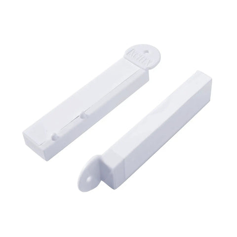 Two Pack Magnetic Security Key For Slatwall And Peg Hook Displays, Anti Theft Magnet Key In White Plastic Housing With Four Strong Magnets