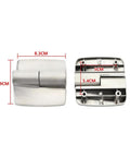 Heavy Duty Stainless Steel Frameless Shower Door Hinges With Smooth Self Closing Action And Quick Snap Off Brackets For Effortless Bathroom Makeovers And Worry Free Setup Two Pack dimensions shown